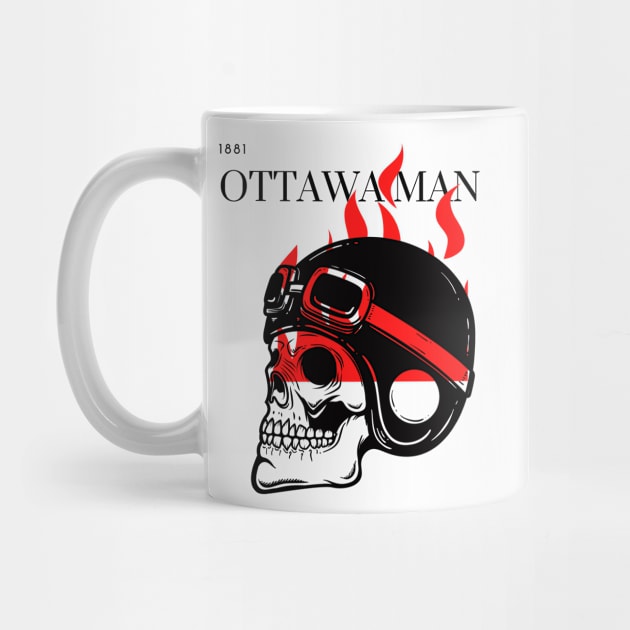 flaming biker motorcycle ottawa man design by hasanclgn